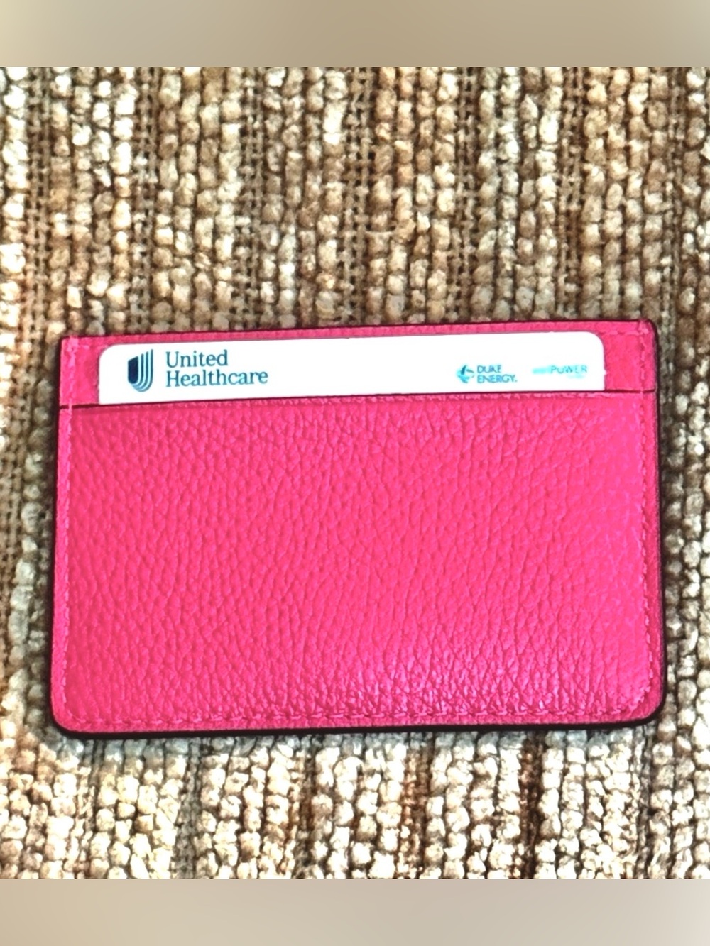 COACH Leather Electric Pink Card Case